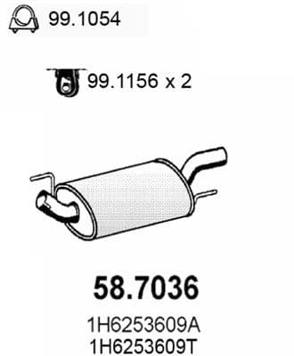 Toba esapament finala ASSO 58.7036