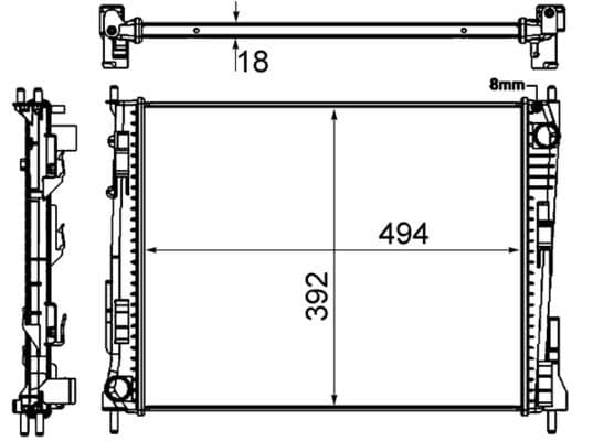 Radiator, racire motor MAHLE BEHR CR 924 000S