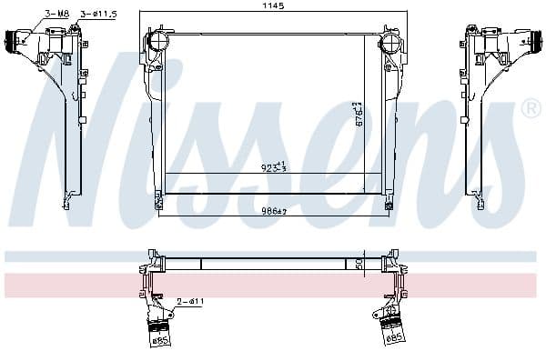 Intercooler, compresor NISSENS 961218