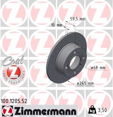 Disc frana ZIMMERMANN SPORT Z 100.1205.52