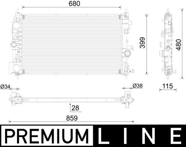 Radiator, racire motor MAHLE BEHR *** PREMIUM LINE *** CR 1782 000P