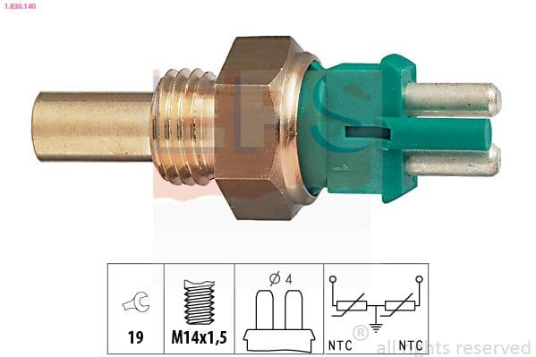 senzor,temperatura lichid de racire EPS Made in Italy - OE Equivalent 1.830.140