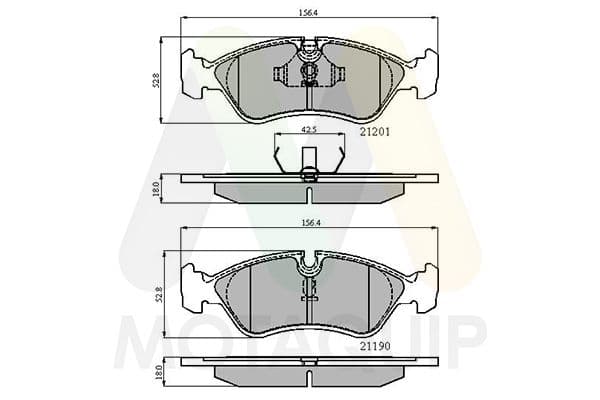 set placute frana,frana disc MOTAQUIP LVXL534