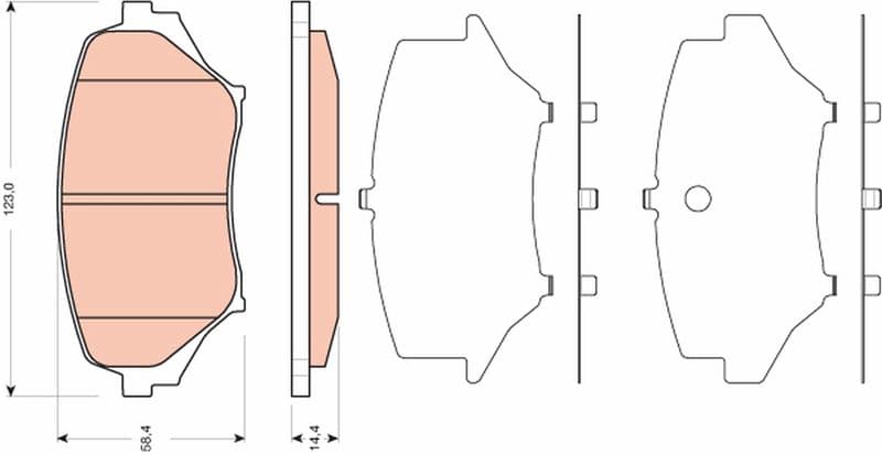 set placute frana,frana disc TRW GDB3401