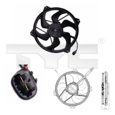 Ventilator, radiator TYC 826-0006