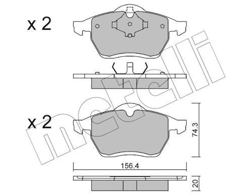 set placute frana,frana disc METELLI 22-0279-0