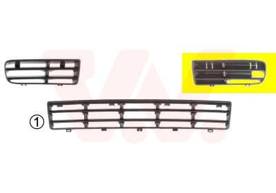 Grila ventilatie, bara protectie VAN WEZEL ** Equipart ** 5888591
