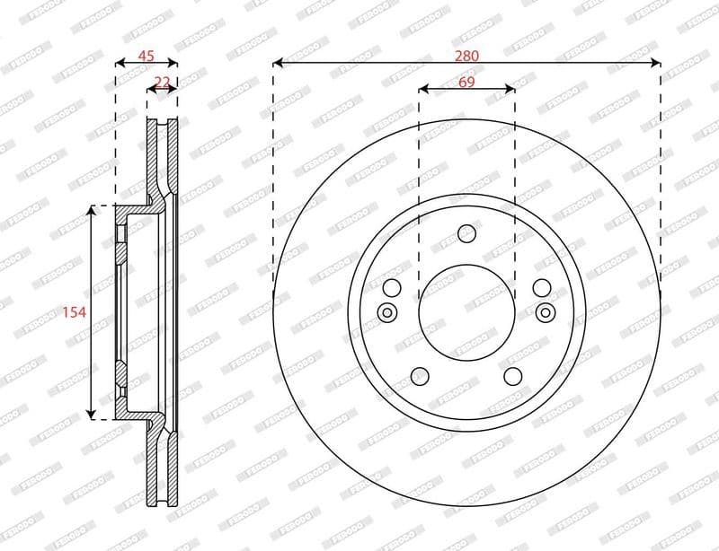 Disc frana FERODO PREMIER DDF3056C
