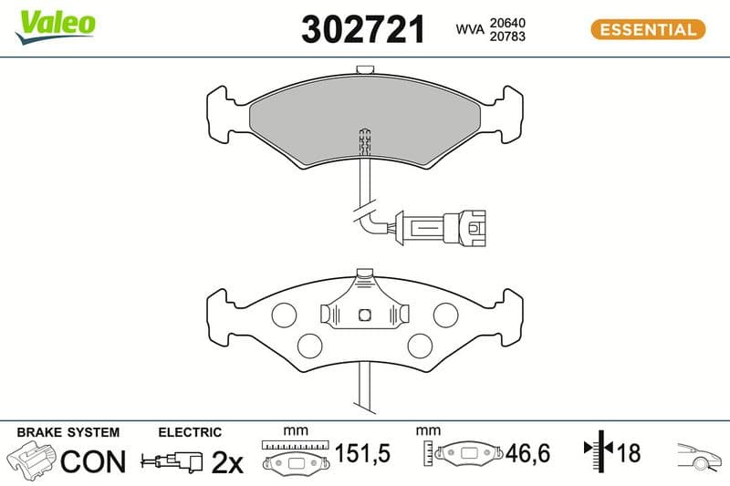 set placute frana,frana disc VALEO 302721