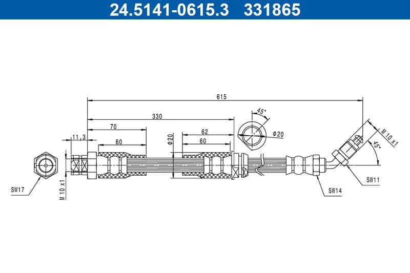 Furtun frana ATE 24.5141-0615.3