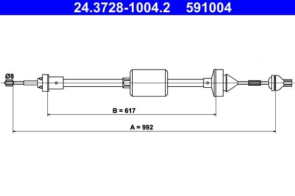 Cablu ambreiaj ATE 24.3728-1004.2