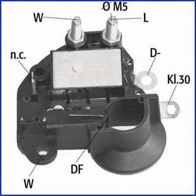 Regulator, alternator HÜCO 130796