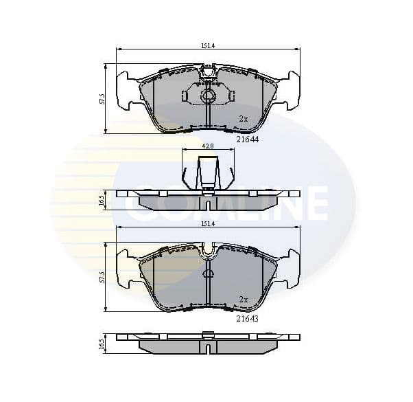 set placute frana,frana disc COMLINE CBP01023