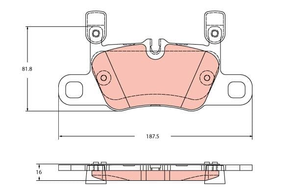 set placute frana,frana disc TRW GDB2369