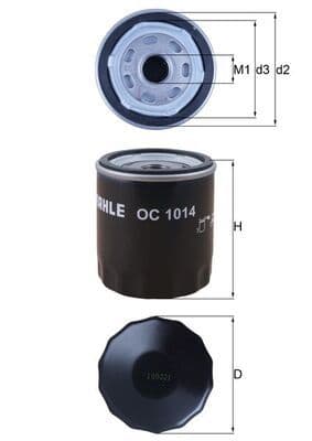Filtru ulei MAHLE OC 1014