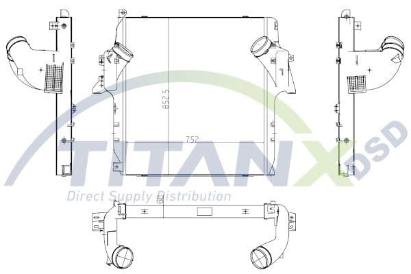 Intercooler, compresor TITANX IX119001