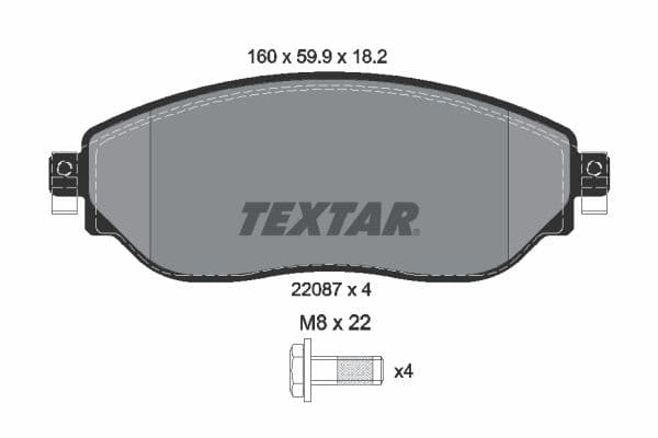 set placute frana,frana disc TEXTAR Q+ 2208701