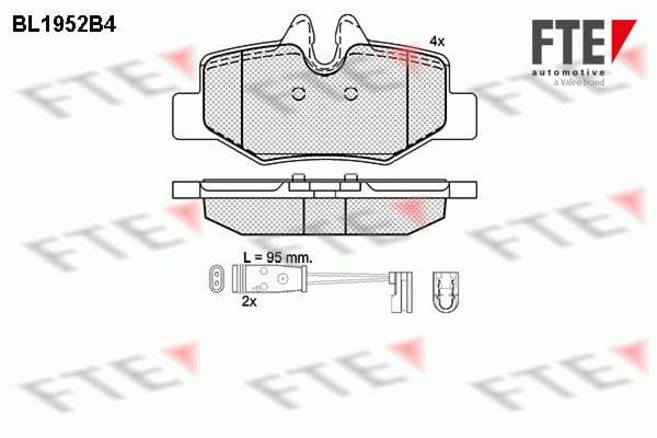 set placute frana,frana disc FTE 9010539