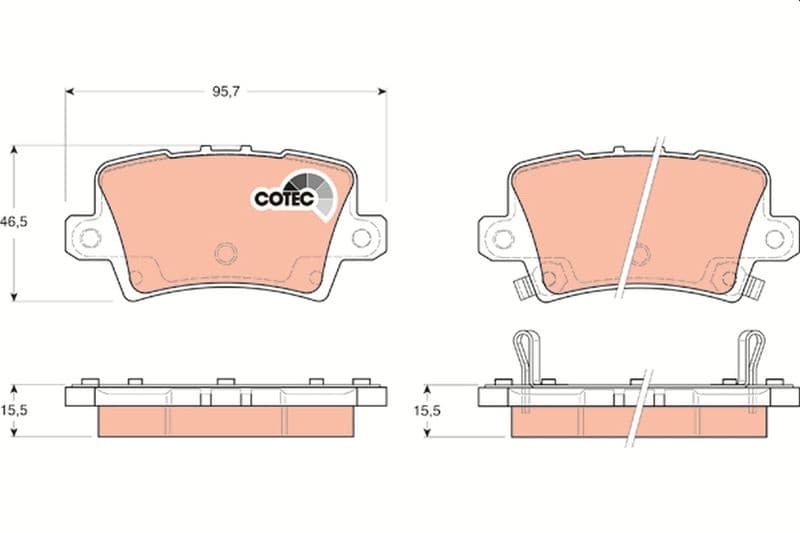 set placute frana,frana disc TRW COTEC GDB3408