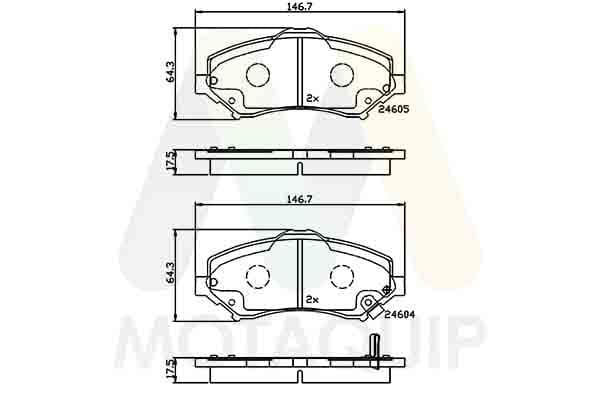 set placute frana,frana disc MOTAQUIP LVXL1629