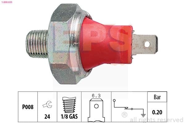Senzor presiune ulei EPS Made in Italy - OE Equivalent 1.800.035