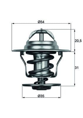 termostat,lichid racire MAHLE BEHR TX 15 87D
