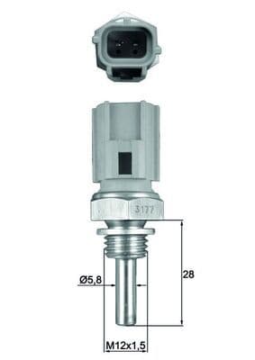 senzor,temperatura lichid de racire MAHLE BEHR TSE 27