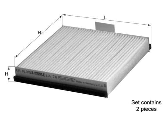 Filtru, aer habitaclu MAHLE LA 76/S