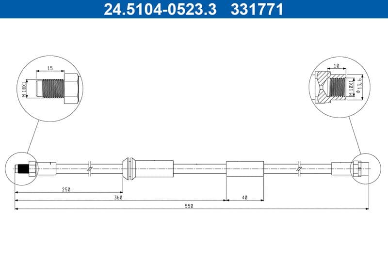 Furtun frana ATE 24.5104-0523.3
