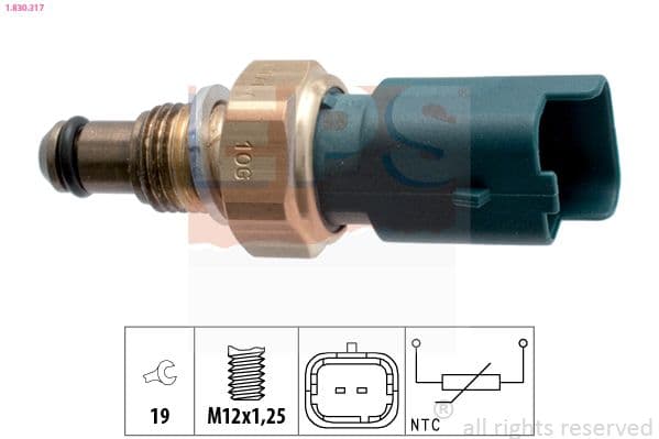 senzor,temperatura lichid de racire EPS Made in Italy - OE Equivalent 1.830.317