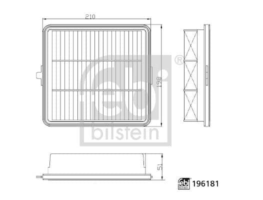 Filtru aer FEBI BILSTEIN 196181