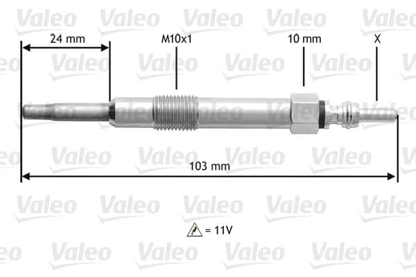 Bujie incandescenta VALEO 345114
