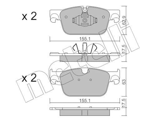 set placute frana,frana disc METELLI 22-1119-0