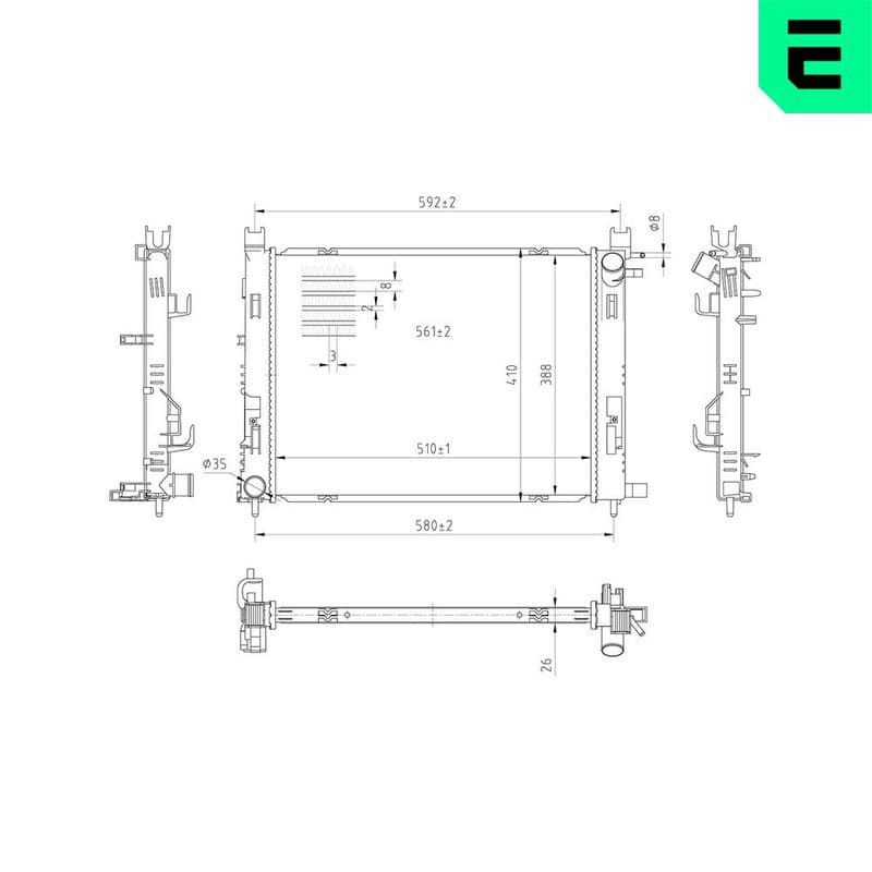 Radiator, racire motor ERA 673044