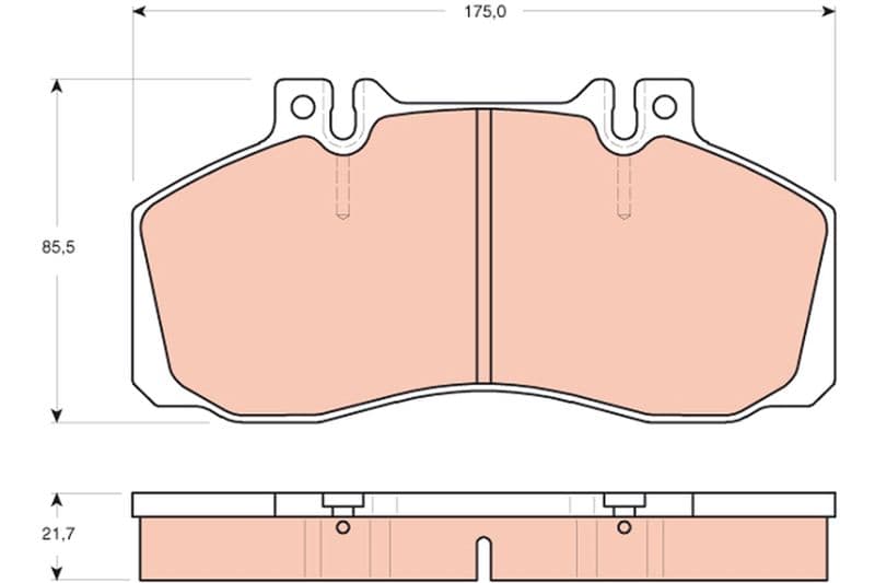 set placute frana,frana disc TRW GDB1695
