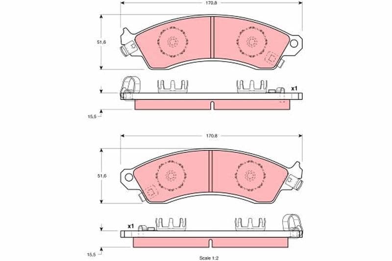 set placute frana,frana disc TRW GDB1226