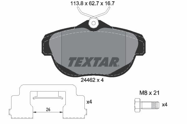 set placute frana,frana disc TEXTAR Q+ 2446201
