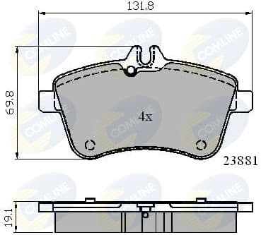 set placute frana,frana disc COMLINE CBP01723