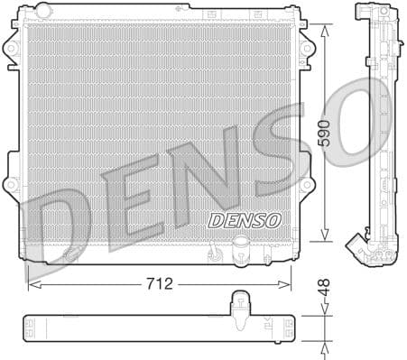 Radiator, racire motor DENSO DRM50075