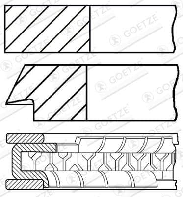 Set segmenti piston GOETZE ENGINE 08-434600-00