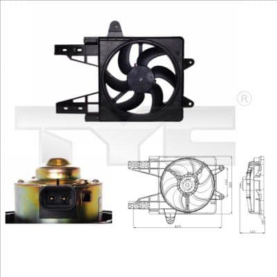 Ventilator, radiator TYC 809-0013