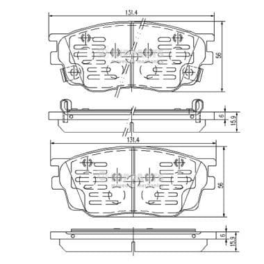 set placute frana,frana disc NIPPARTS J3603055