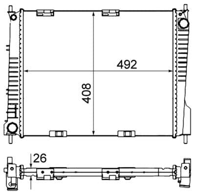 Radiator, racire motor MAHLE BEHR CR 841 000S