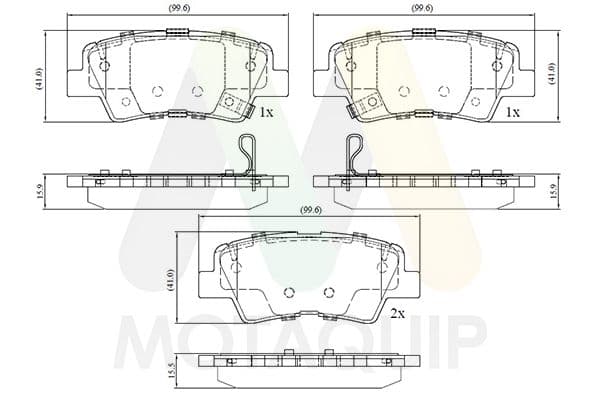 set placute frana,frana disc MOTAQUIP LVXL2026
