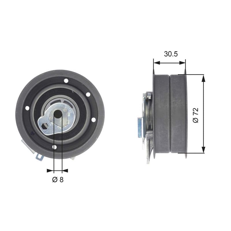 rola intinzator,curea distributie GATES PowerGrip™ T43010