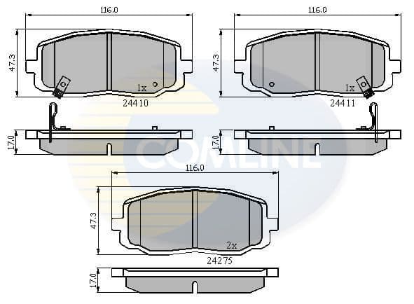 set placute frana,frana disc COMLINE CBP31319