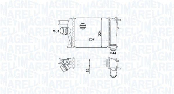 Intercooler, compresor MAGNETI MARELLI 351319205170