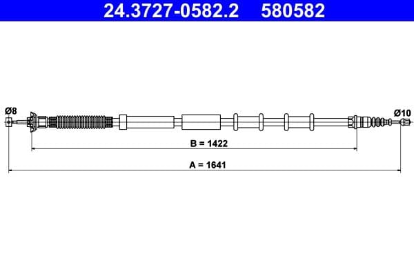Cablu, frana de parcare ATE 24.3727-0582.2