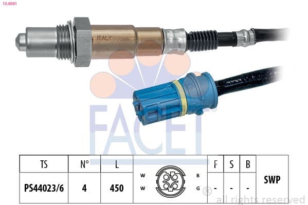 Sonda Lambda FACET Made in Italy - OE Equivalent 10.8081