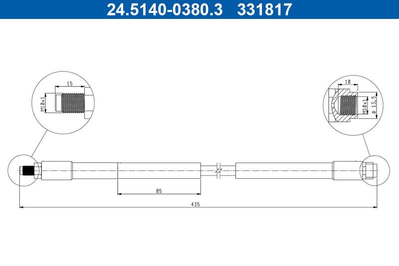 Furtun frana ATE 24.5140-0380.3